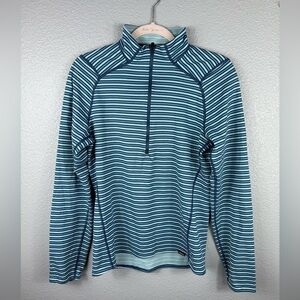 Patagonia Men’s Striped Blue Multicolored Long Sleeve 3/4 Zip Activewear Small